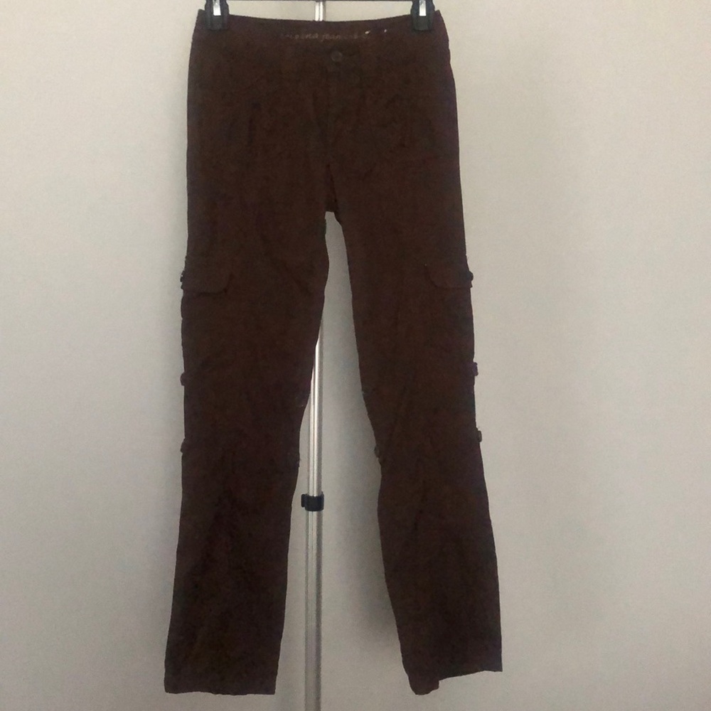 Arizona Jean Co Brown All Season Adjustable Pants Regular/2 Capri Lengths Sz 10